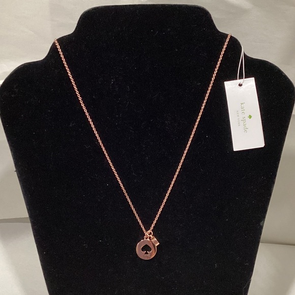 kate spade Jewelry - Kate Spade Rose Gold Charm Necklace